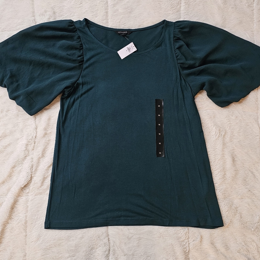 NWT Banana Republic Puff Sleeve Top Size M